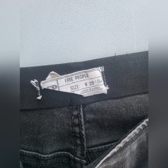 Free People Charcoal Denim Pants - Picture 2 of 4